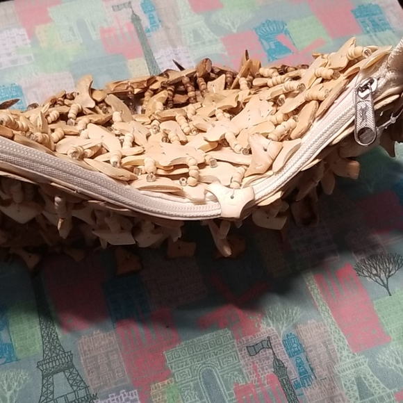 VTG Zan Of California Handbag Wood Details - Picture 4 of 6